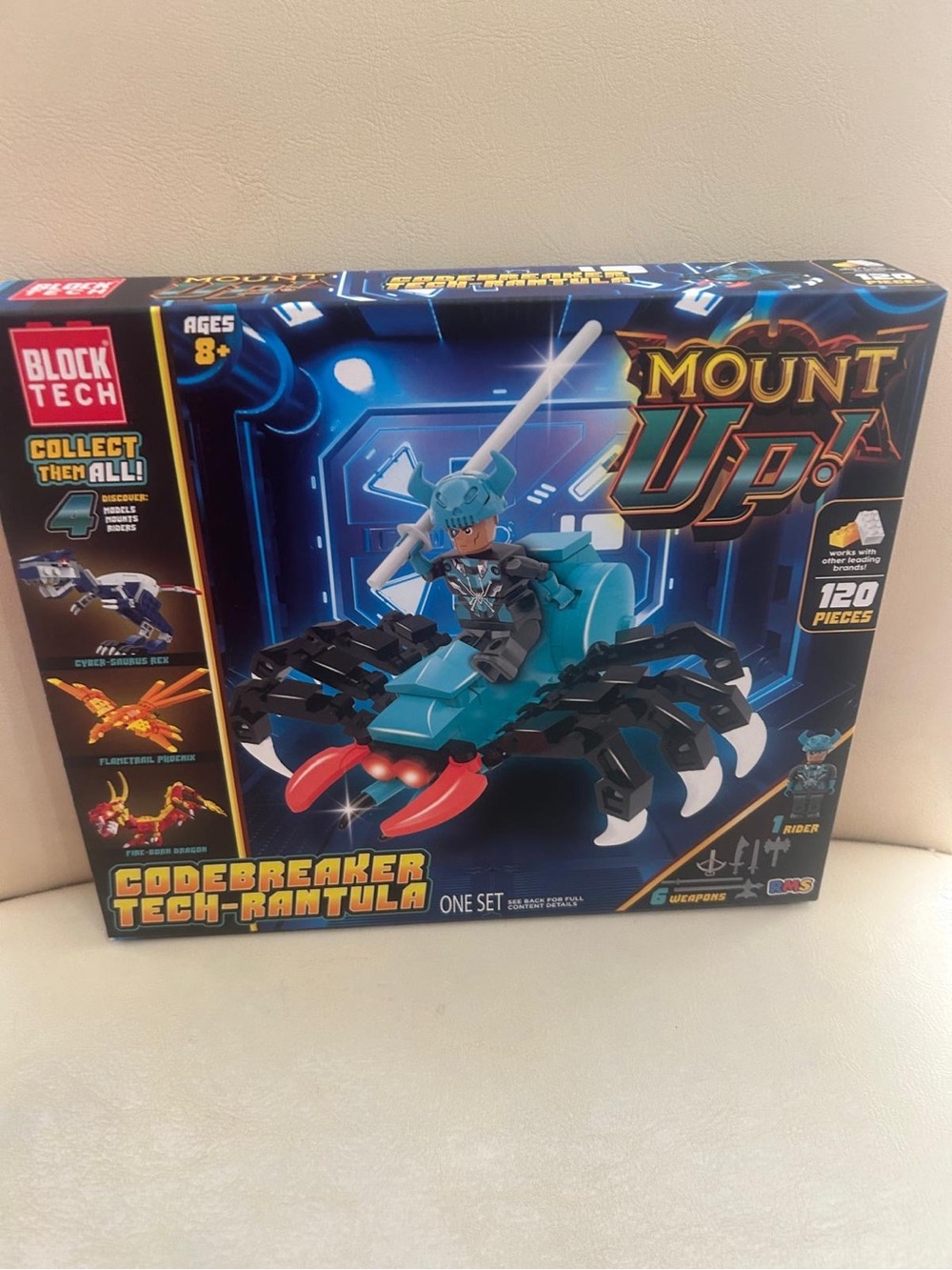 Mount Up! Codebreaker Tech-Rantula Building Set - Teal & Black by